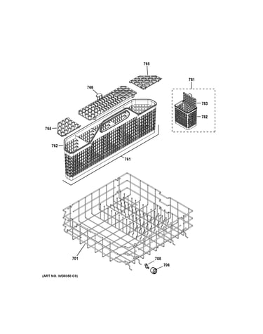 Lower rack assembly