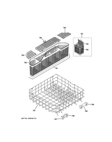 Lower rack assembly