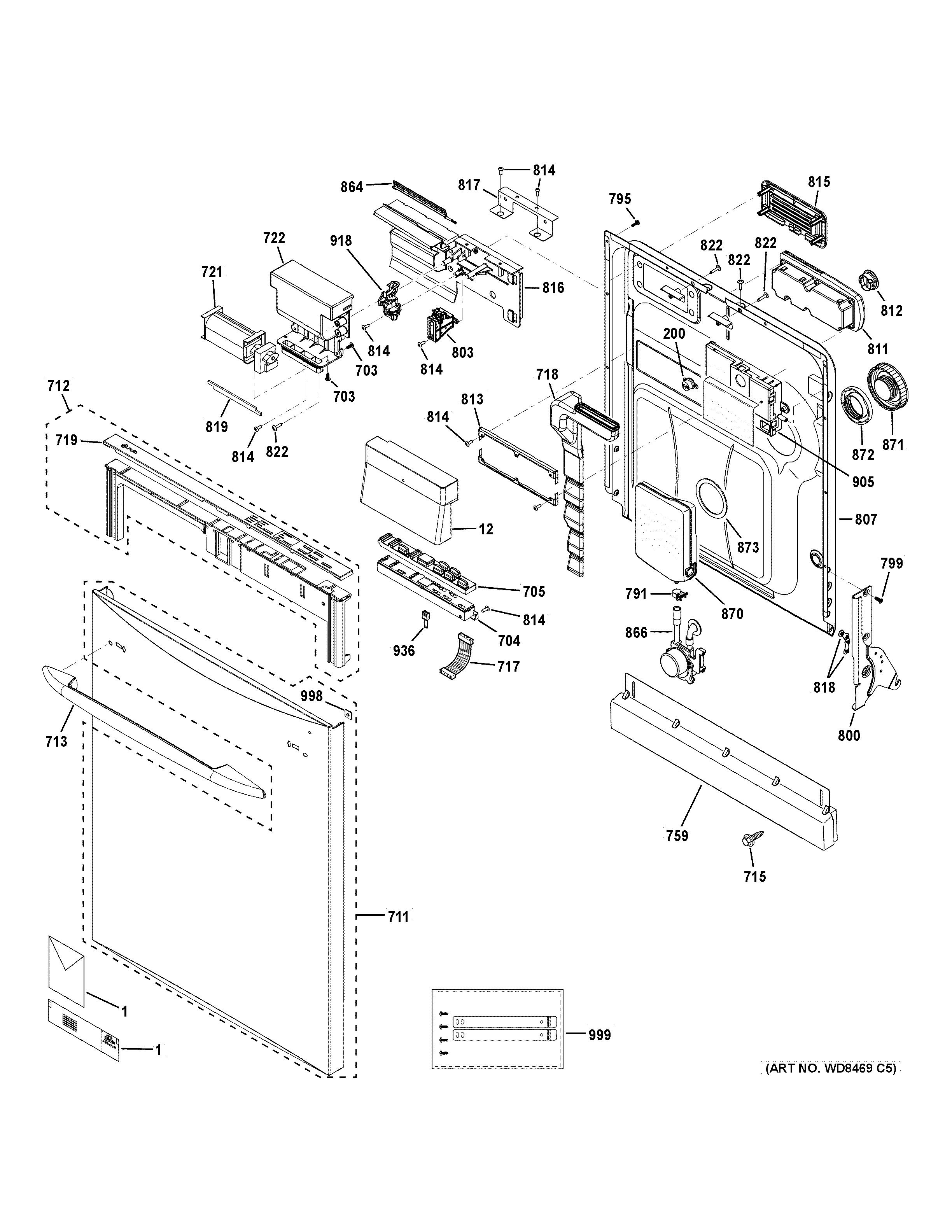 Escutcheon & door assembly