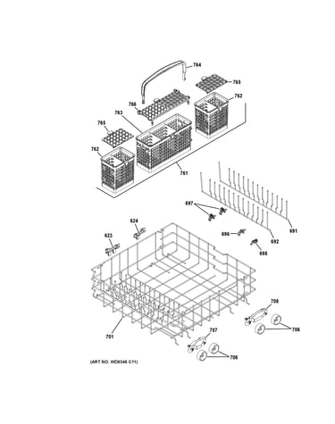 Lower rack assembly