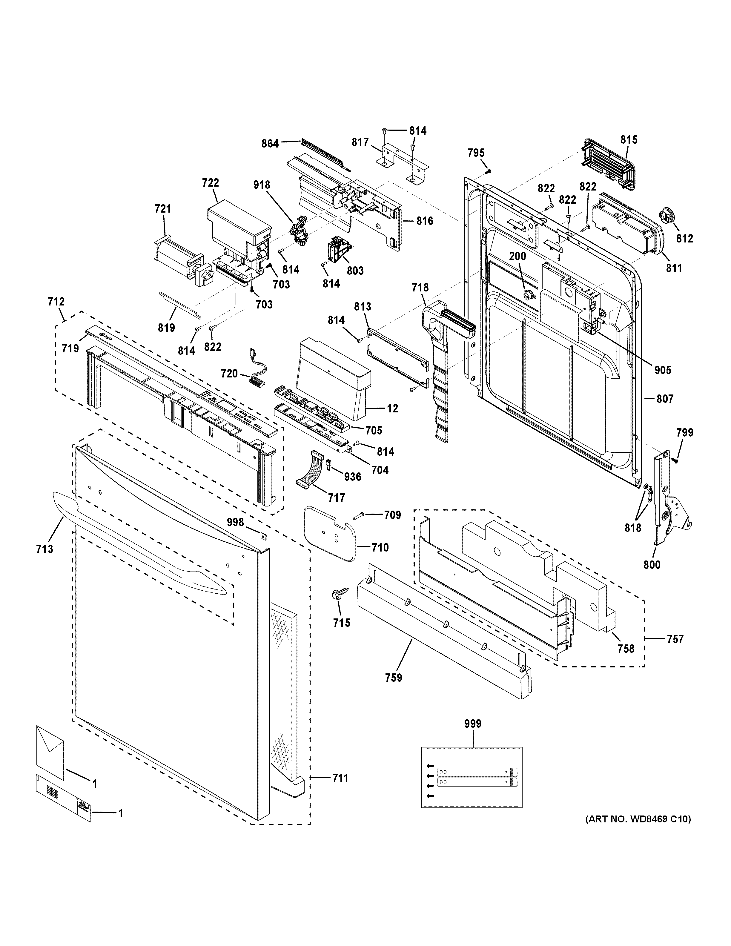 Escutcheon & door assembly