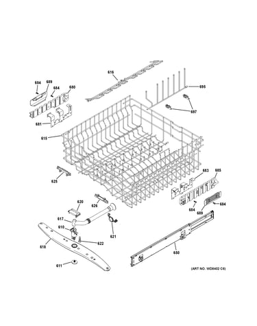 Upper rack assembly