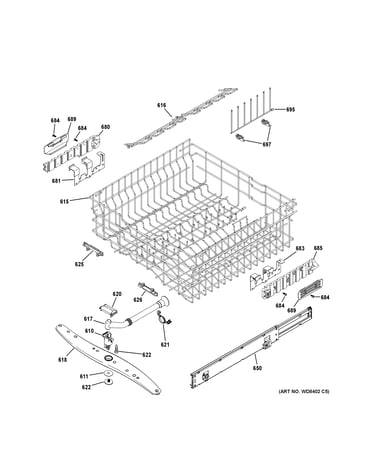 Upper rack assembly