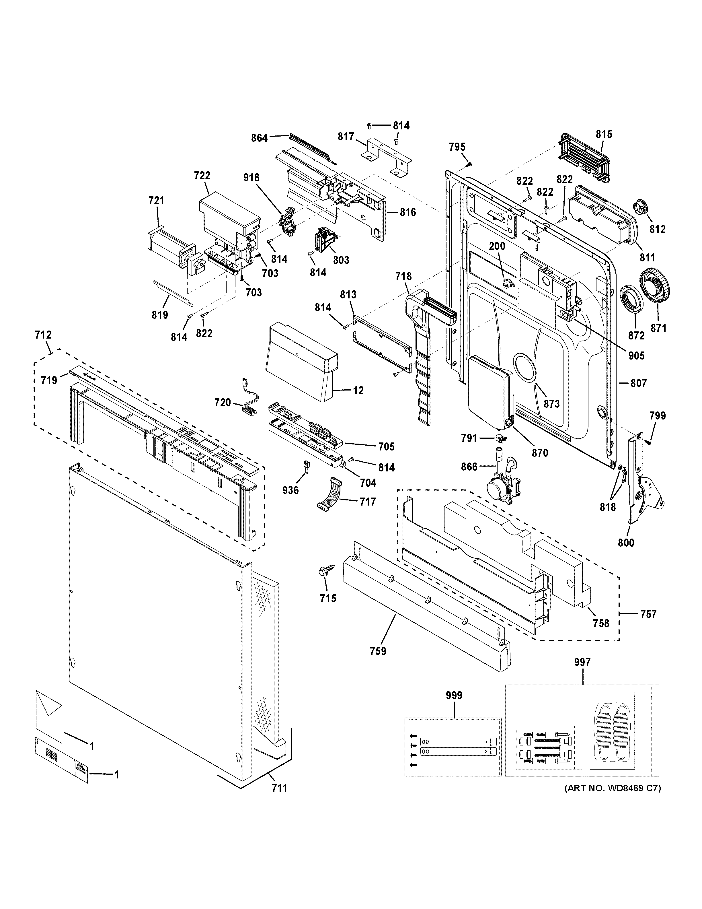 Escutcheon & door assembly
