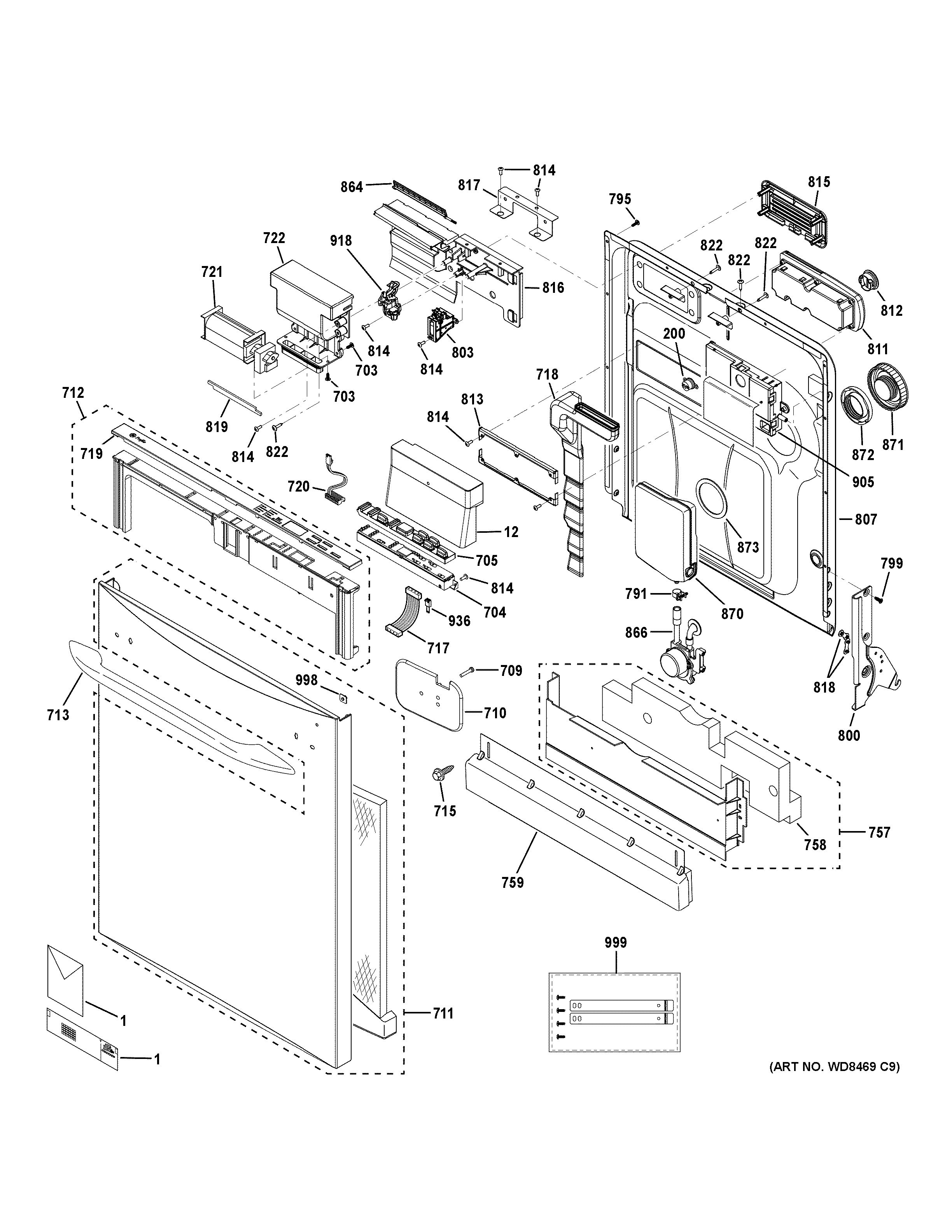 ESCUTCHEON & DOOR ASSEMBLY