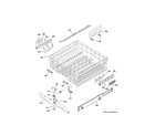 GE PDWT580V00SS upper rack assembly diagram