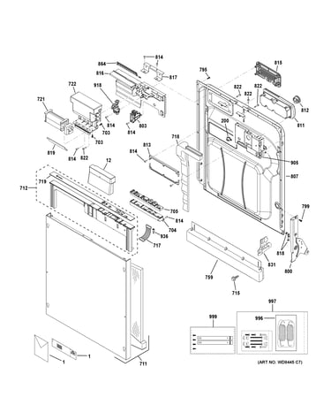 Escutcheon & door assembly