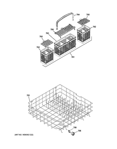 Lower rack assembly