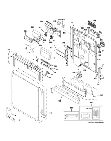 Escutcheon & door assembly