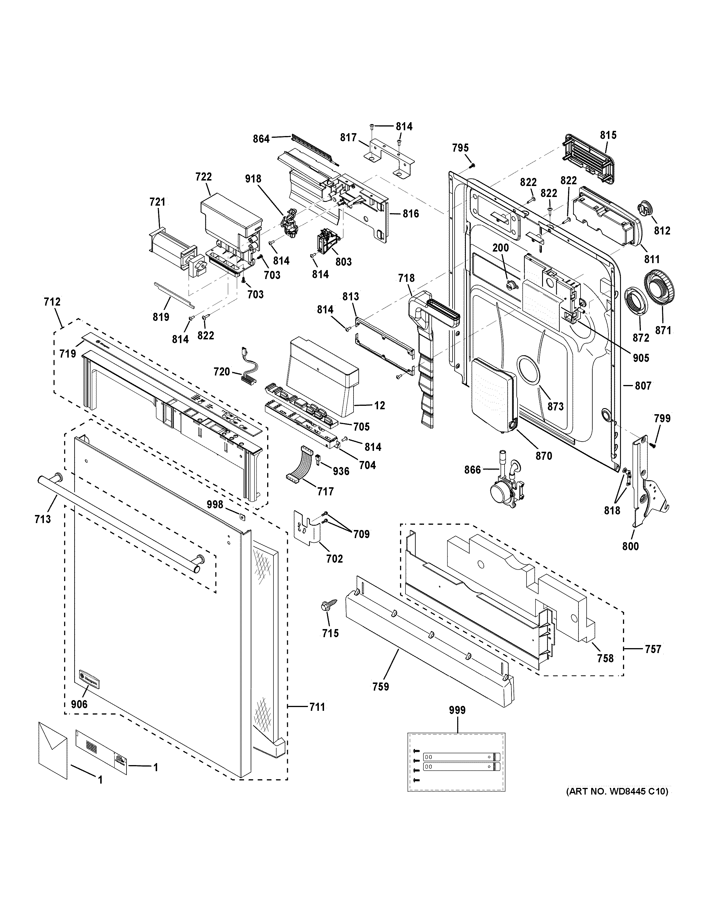 ESCUTCHEON & DOOR ASSEMBLY