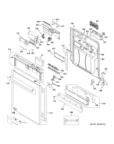 Escutcheon & door assembly