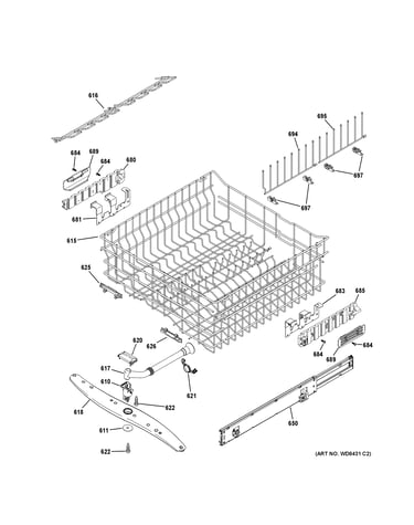 Upper rack assembly