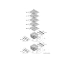 GE ZIS480NKC freezer shelves diagram