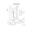 GE ZIS480NKC case parts - flush inset diagram