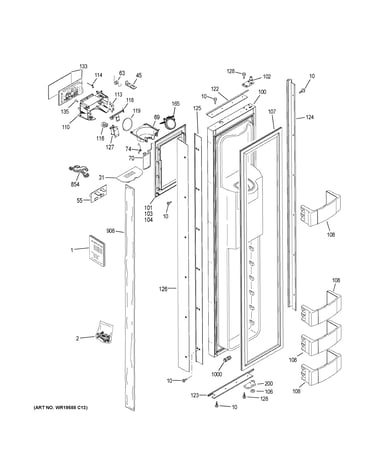Freezer door