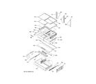 GE GFE28HSKESS fresh food shelves diagram