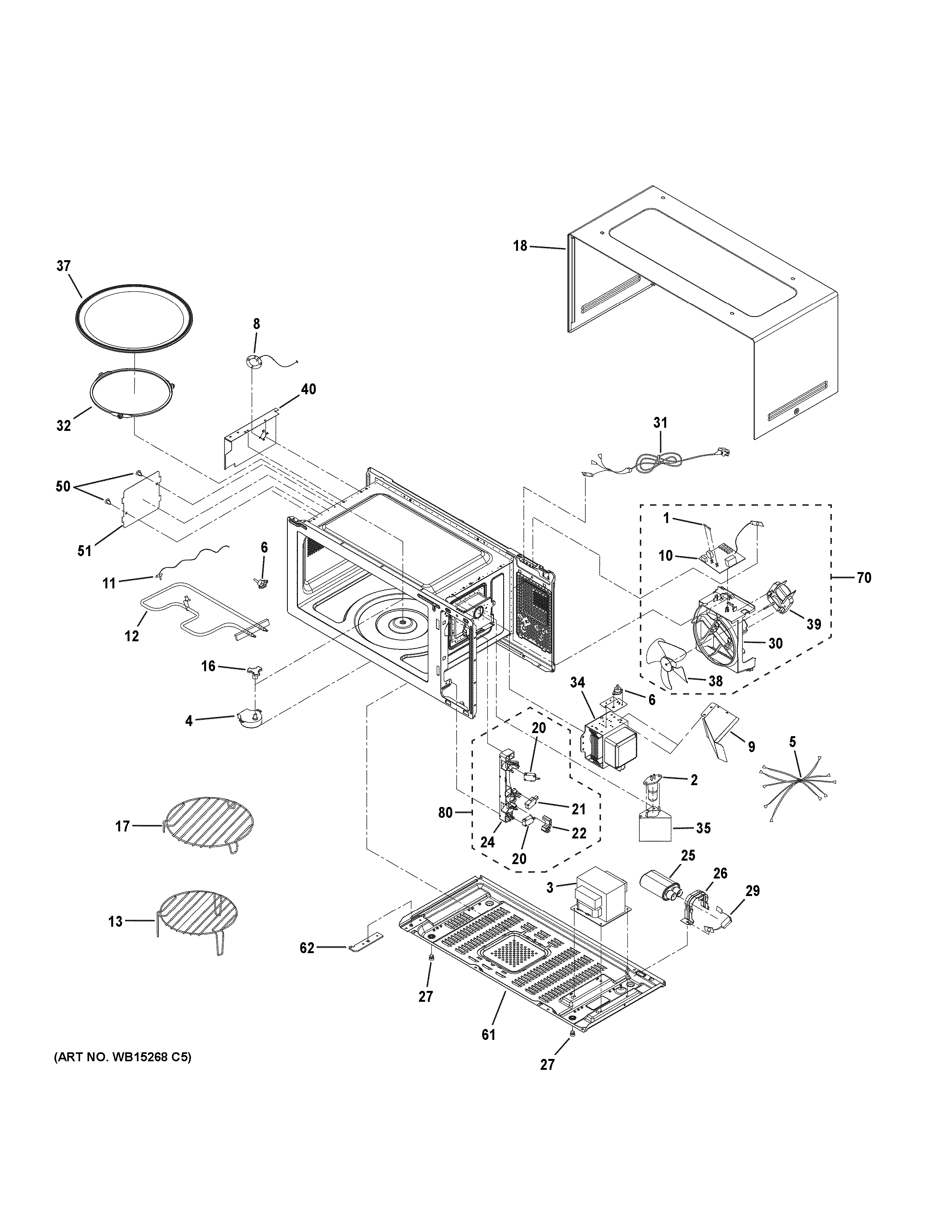 Oven cavity parts
