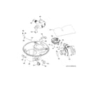 GE PDT855SBL2TS sump & motor mechanism diagram