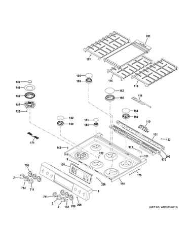 Control panel & cooktop