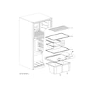 GE GTE21GTHDWW shelves & drawers diagram