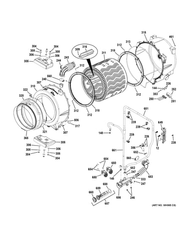 Tub & drain pump