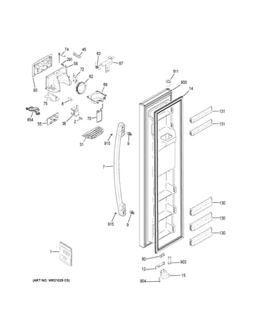 Freezer door