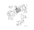 GE GHWS3605F0MC tub & drain pump diagram