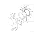 GE GFWS2600F1WW front panel & door diagram