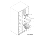 GE GZS22DMJEFES freezer shelves diagram