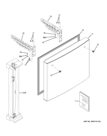 Freezer door