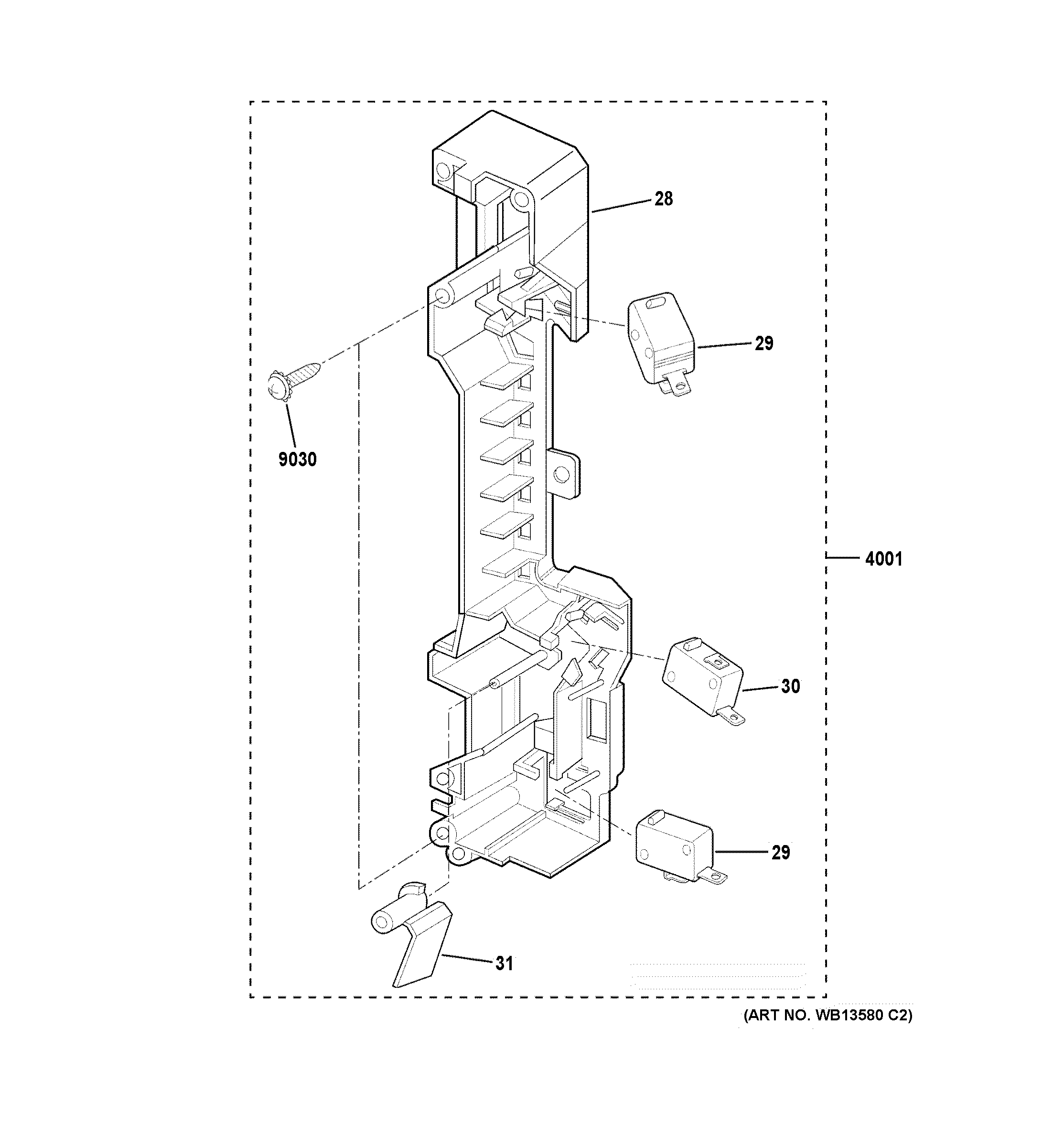Latch board parts