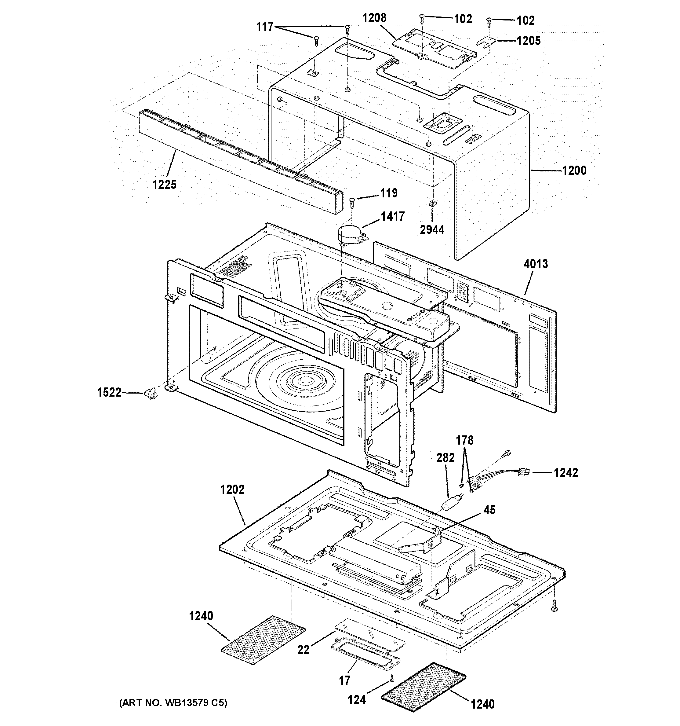 Oven cavity parts