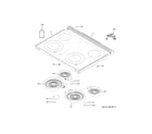 GE JS645EL3ES cooktop diagram