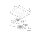 GE PCB980SJ5SS cooktop diagram