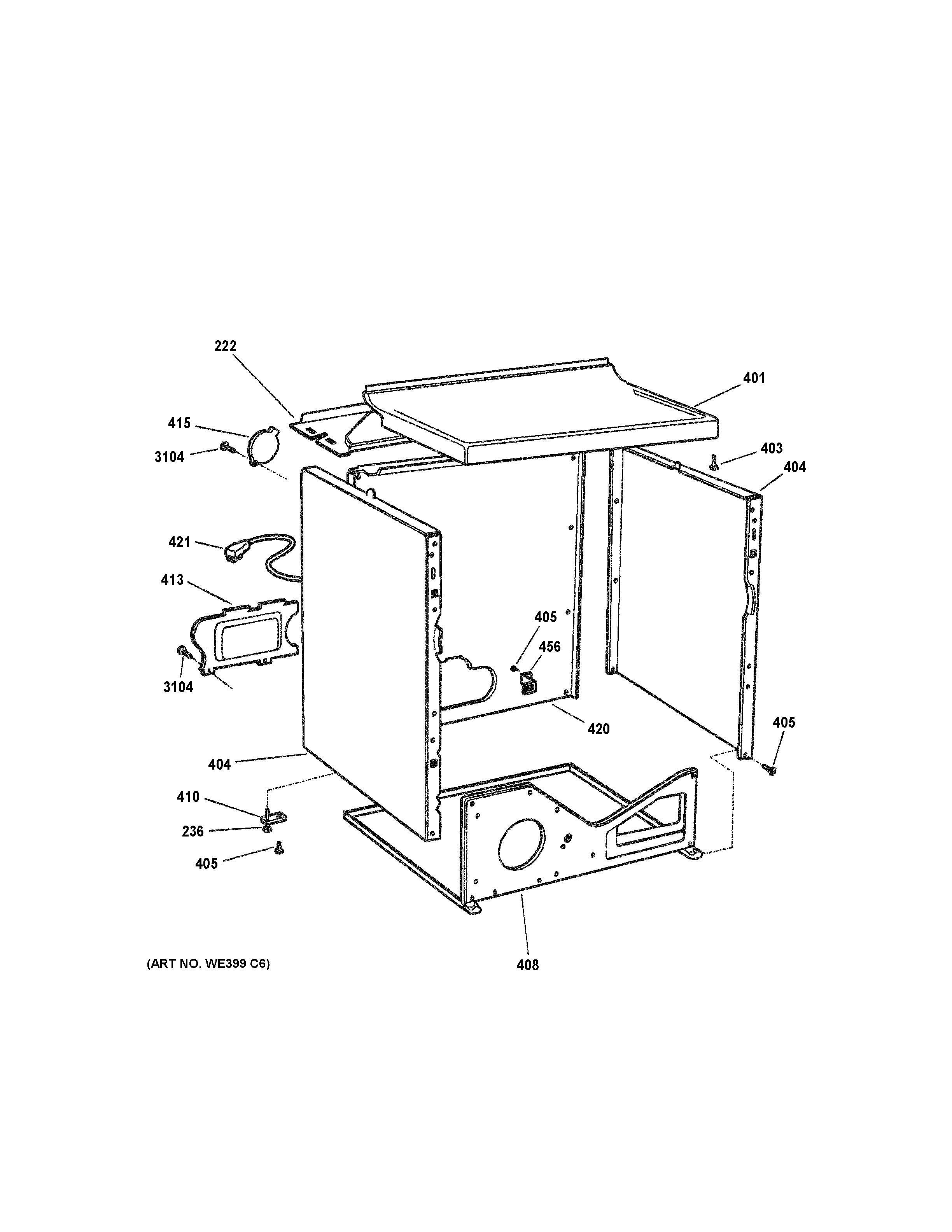 Cabinet & top panel