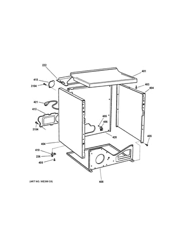 Cabinet & top panel