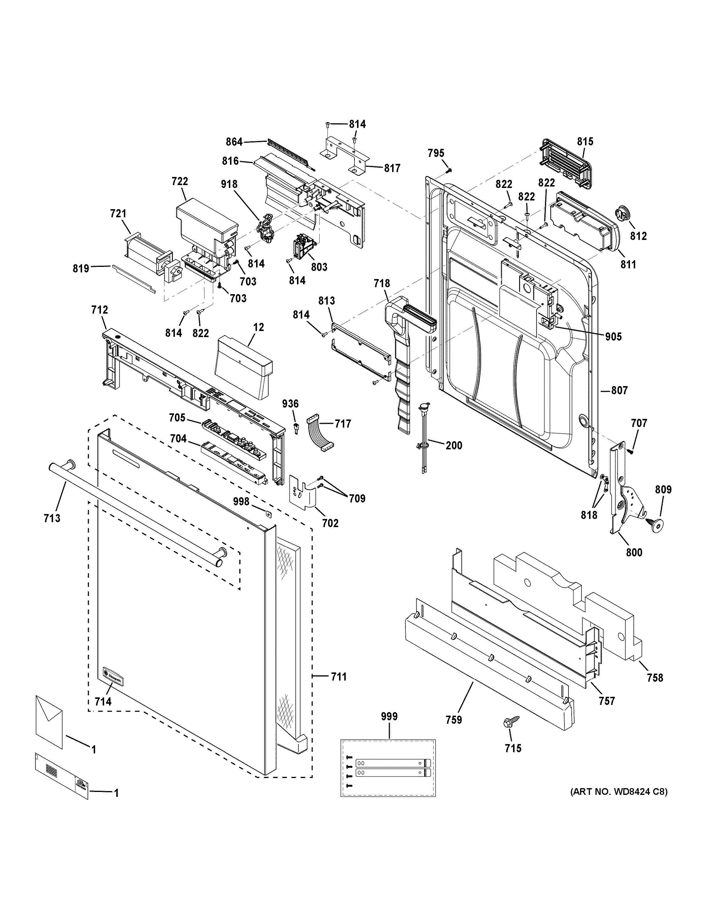 Escutcheon & door assembly