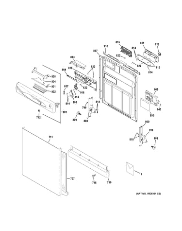 Escutcheon & door assembly