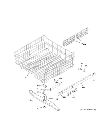 Upper rack assembly