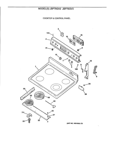 Cooktop & control panel