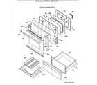 GE JBP76GV3 door & drawer parts diagram
