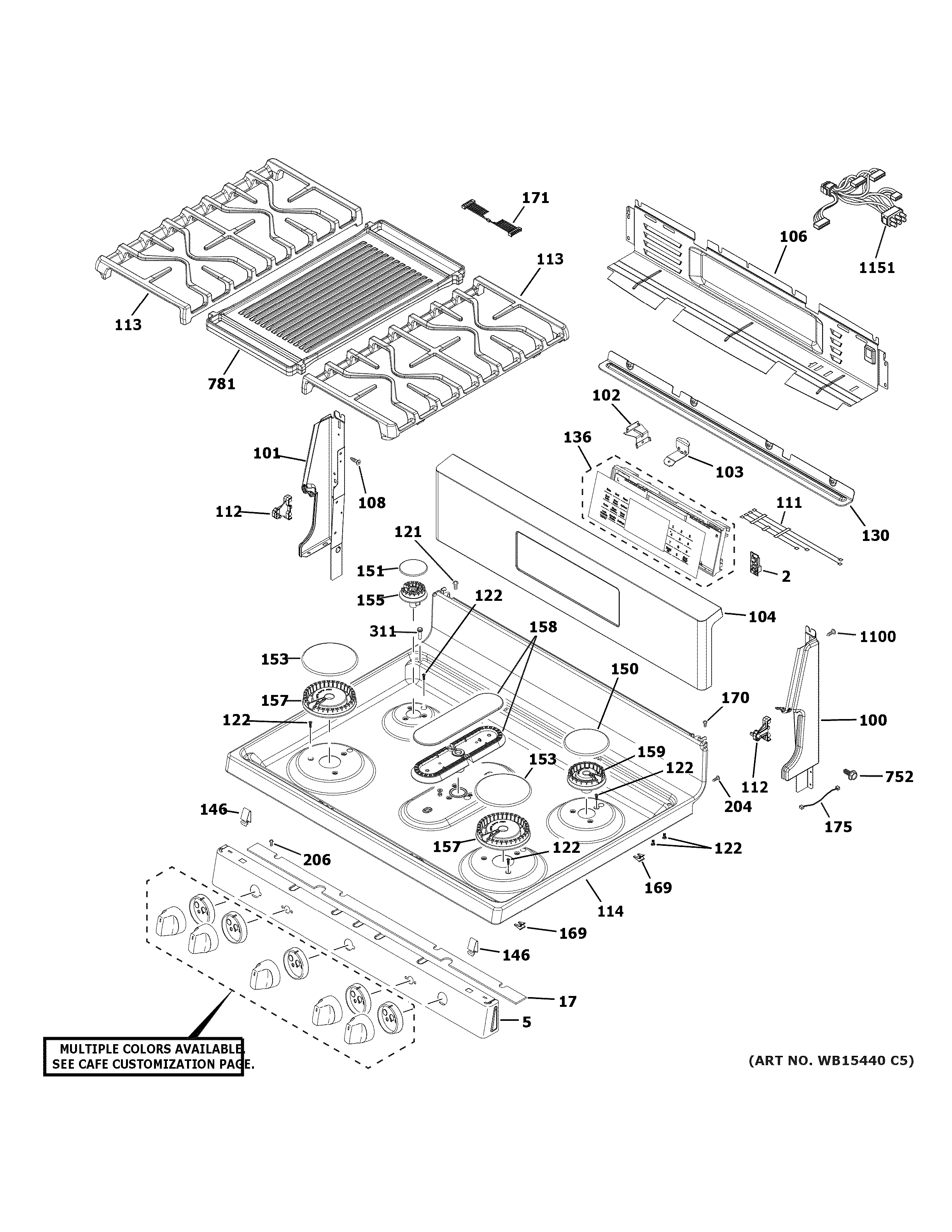 Control panel & cooktop