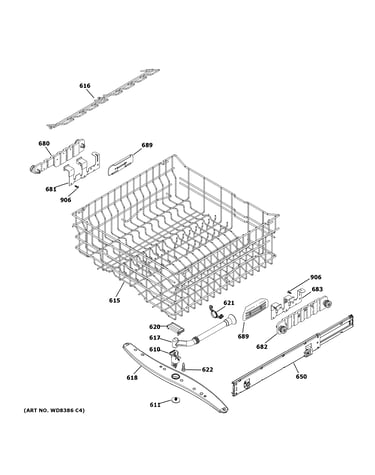 Upper rack assembly