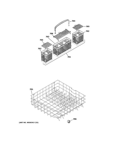 Lower rack assembly