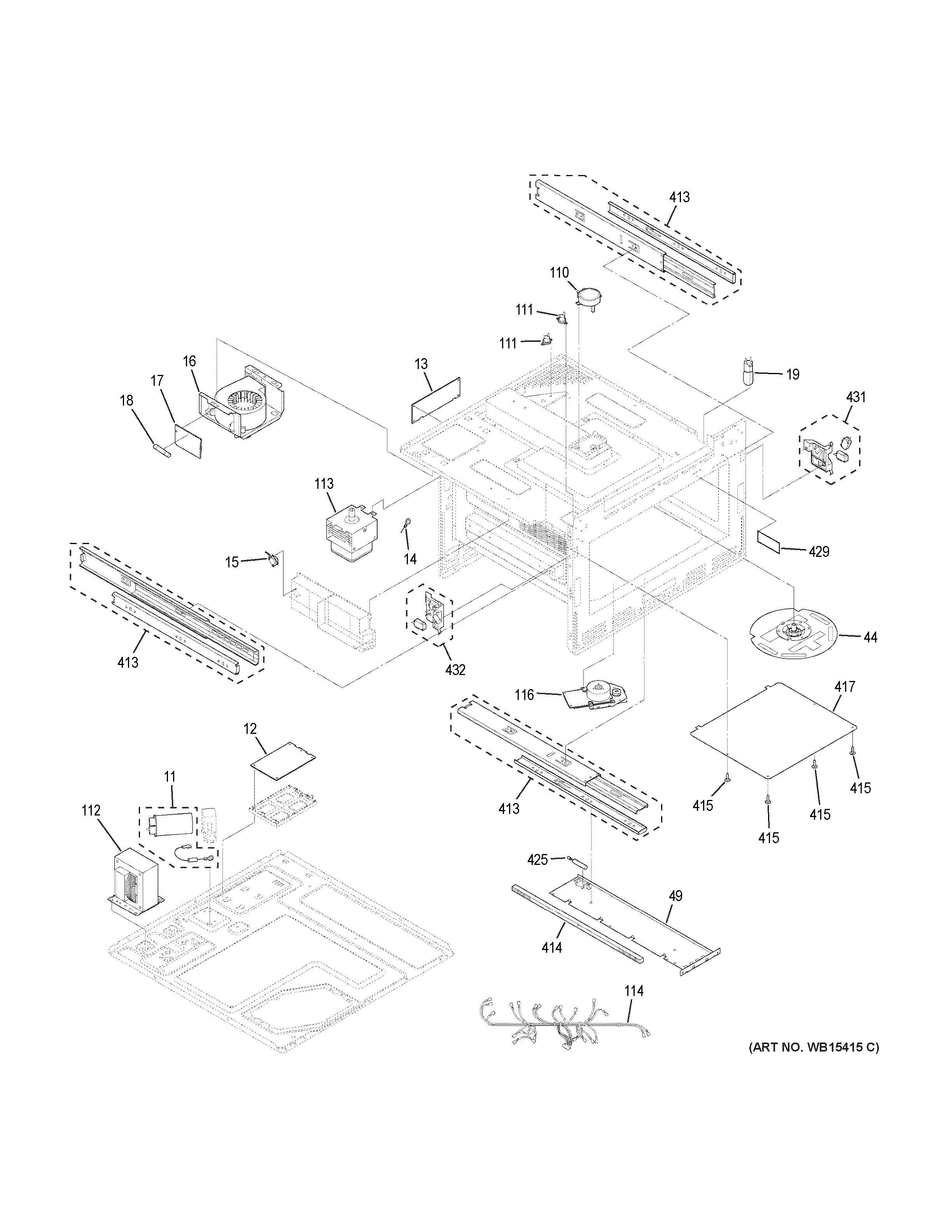 Oven cavity parts