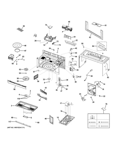 Oven cavity parts