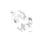 GE PYD22KBLFTS ice maker & dispenser diagram