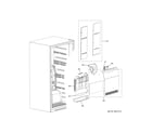GE XUF21DMRAWW freezer section diagram