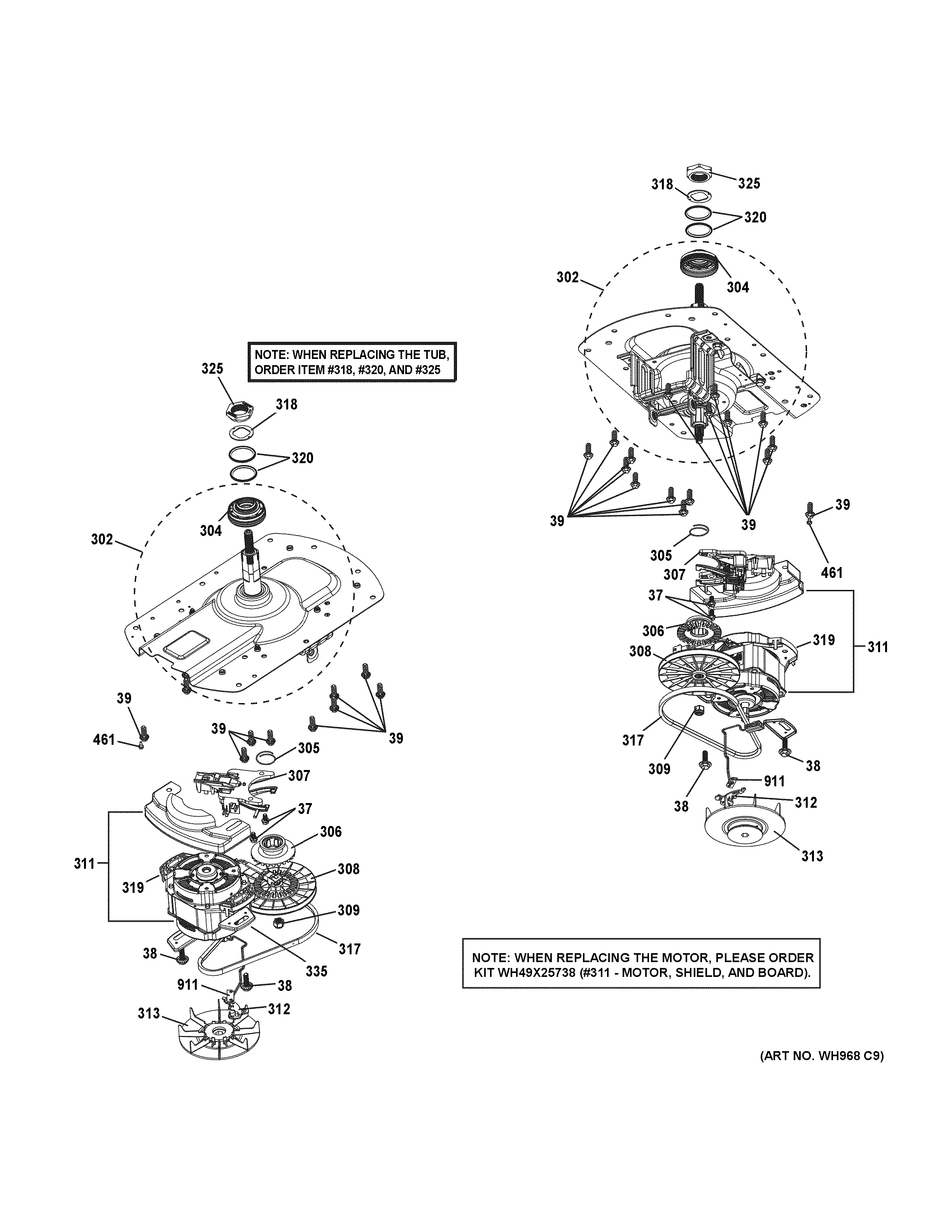 Motor & drive assembly