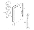 GE XNE25JSKJFSS fresh food door - lh diagram